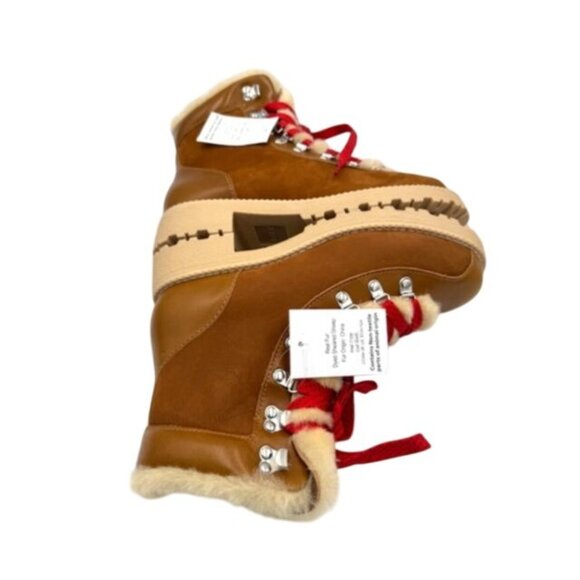 NWT J.Crew Leather & Nubuck Pieced Nordic Boot Glazed Pecan Womens 9 - Picture 13 of 14